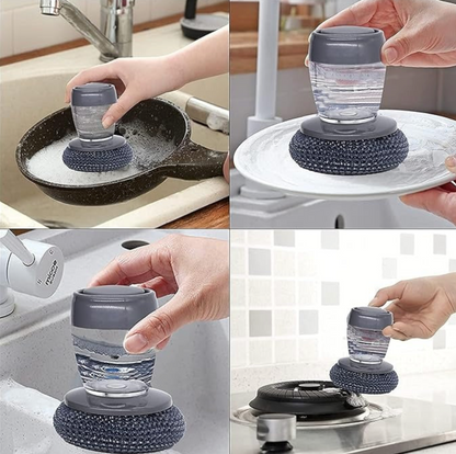 Soap-Dispense Kitchen Scrub Brush