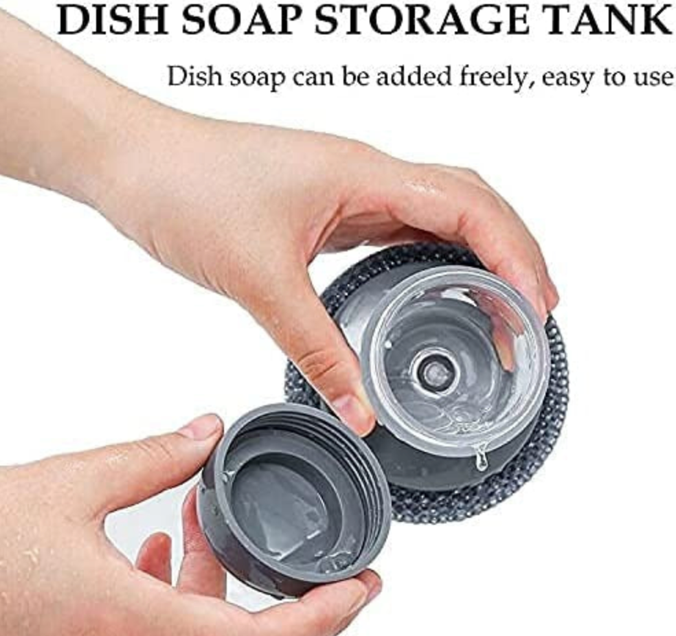 Soap-Dispense Kitchen Scrub Brush
